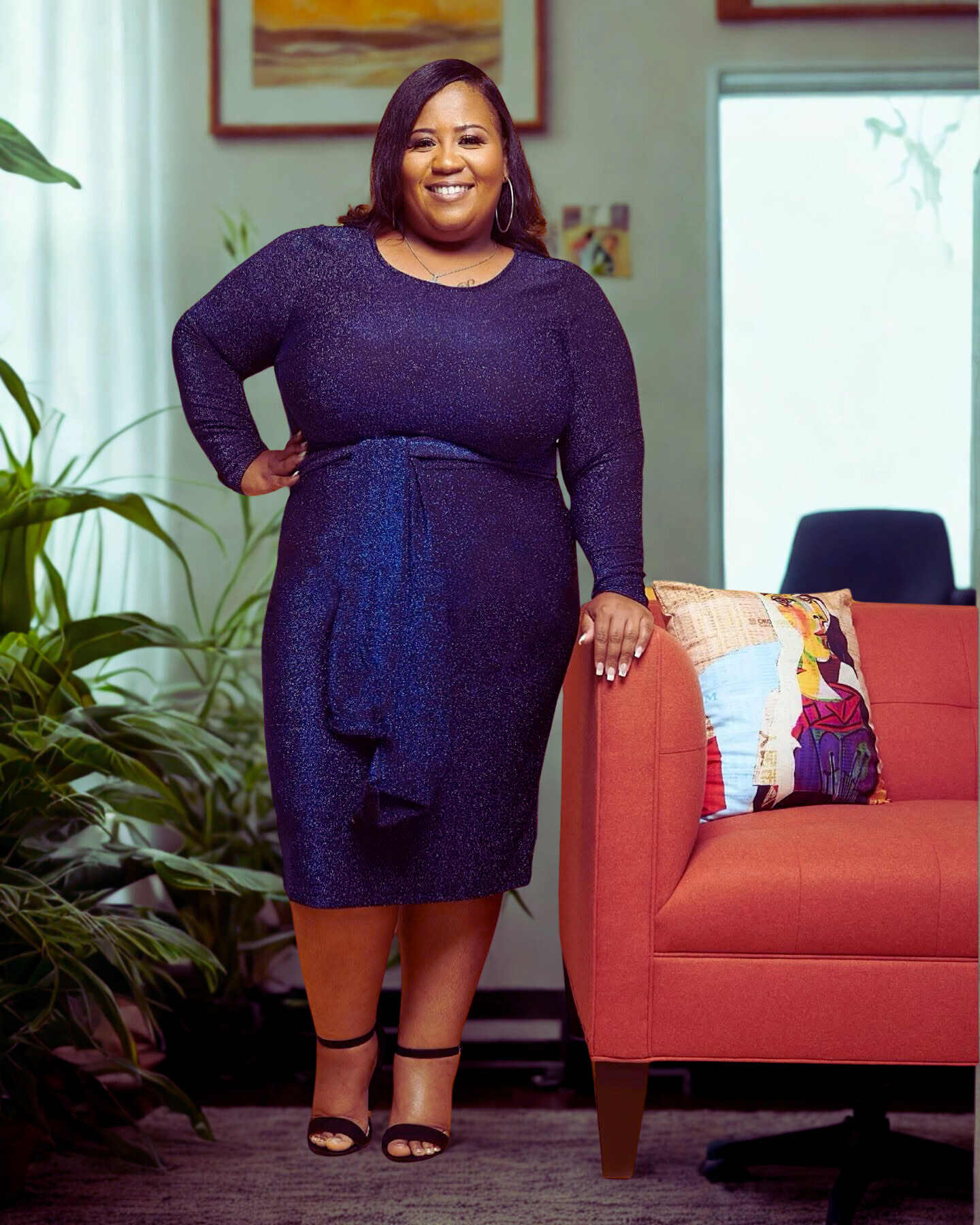 Confident woman in professional setting